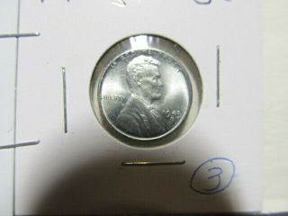 1943 - P,  D,  and S STEEL LINCOLN WHEAT PENNYS BU TOGETHER - 3 4