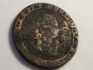 Great Britain 1797 1 Penny Coin,  Light Corrosion,  All Lettering & Date Clear