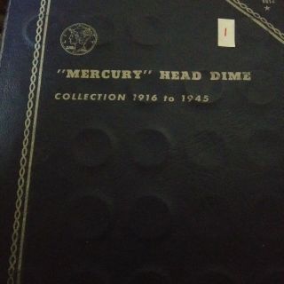 Mercury Dimes: (3) Whitman Books Partially Complete With 176 Dimes Total