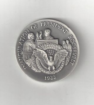 1933 President Franklin Roosevelt Fdr Inauguration Silver Longines Medal Coin