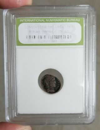 Authentic Ancient Roman Coin Constantine The Great Era Numismatic Bureau Slabbed