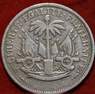 1904 Haiti 5 Centimes Clad Foreign Coin