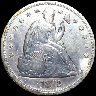 1872 Seated Liberty Dollar Nicely Circulated High End Philadelphia Silver Coin