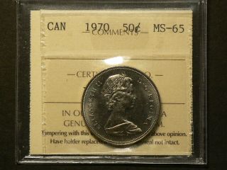 1970 Canada 50 Cents Iccs Ms 65 G5434