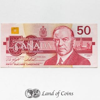 Canada: 1 X 50 Canadian Dollar Banknote.  Dated 1988.