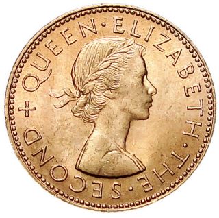 Zealand 1/2 Penny 1958 Red Bu
