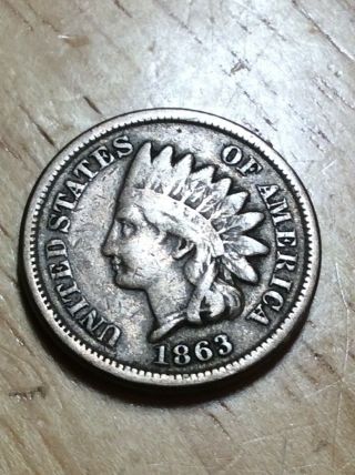1863 U.  S.  Indian Head Cent (vg, )