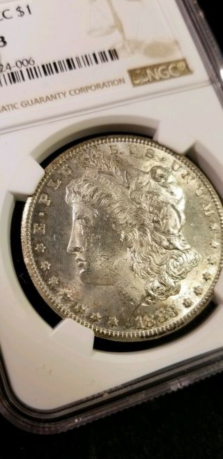 1883 CC Carson City 90 Silver Morgan Dollar NGC MS 63 2