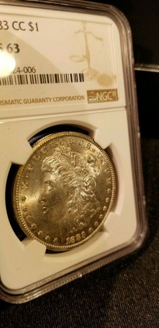 1883 CC Carson City 90 Silver Morgan Dollar NGC MS 63 3