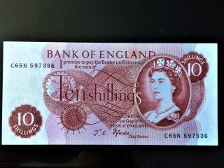 (great Britain) - Bank Of England 10 Shillings Old Banknote @ Unc