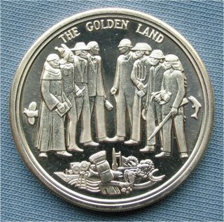 1769 - 1969 California Bicentennial Bear The Golden Land Silver Medal Medallic Art