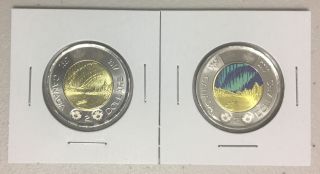 CANADA 2017 2 x Toonie KIT 150th of Canada with GLOW IN THE DARK (From roll) 2