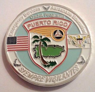 Civil Air Patrol Puerto Rico Challenge Coin Usvi Virgin Islands Cap Air Force