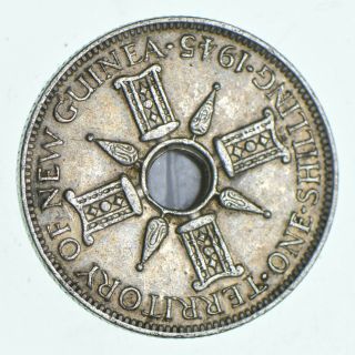 Roughly Size Of Quarter - 1945 Guinea 1 Shilling - World Silver - 5.  4g 943