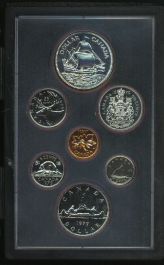 1979 Canada Double Dollar $1 Proof Coin Set No Outer Box Inner Box
