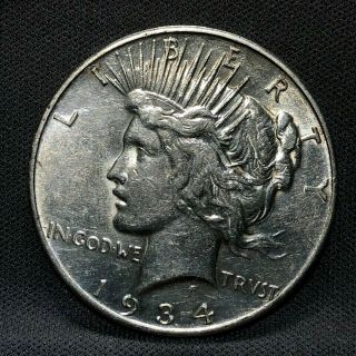 1934 - D U.  S.  Silver Peace Dollar (vf)