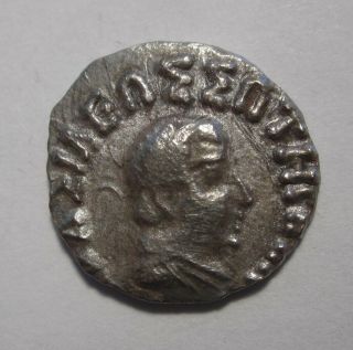 Indo - Greek Kingdom.  Hermaios Soter.  Circa 105 - 90 Bc.  Ar Drachm Inv07412