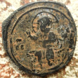 Scarce VF,  Constantine X,  1059 - 1067 AD.  Æ Anonymous Follis class F,  28mm,  7.  60g 3