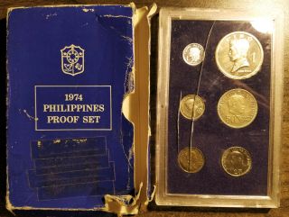 1974 Philippines 6 - Coins Proof Set Km Ps7 (not Released To Public) Very Scarce