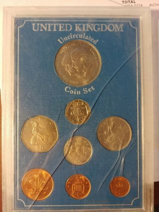 1981 Uk Great Britain Uncirculated Coin Set - Incl Princess Diana Coin