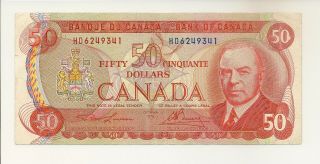 Canada 1975 Bc - 51a $50 Lawson - Bouey 2 Letters Hd6249341 Vf Note