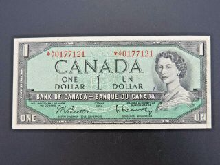 1954 $1 Dollar Bank Of Canada Banknote Replacement A/y0177121 Vf,  Grade