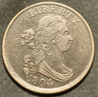 1804 1/2c Draped Bust Half Cent - Xf