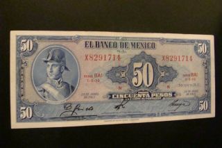 Mexico 50 Pesos 1963 Crisp Xf