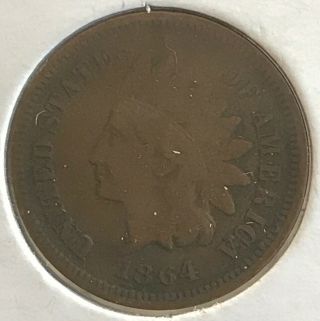 1864 - Bronze Indian Head Penny - 1¢ Us Coin - Coinage 5 A15