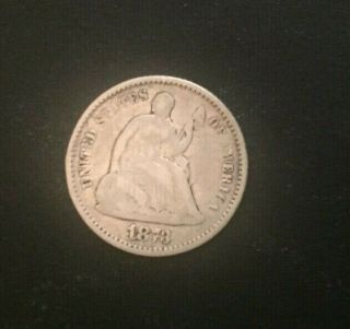 1873 - P Silver Half Dime W/fine Details Usa Coin