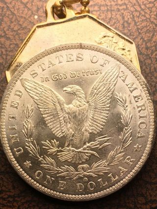 1884 - O Silver Morgan Dollar Bu Beauty With Monticello Token