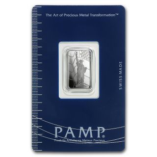 5 Gram Platinum Bar - Pamp Suisse Statue Of Liberty (in Assay) - Sku 93595