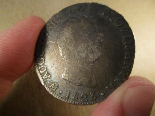1823 - Mo Jm Empire Of Iturbide Mexico Silver 8 Reales,  F - Vf