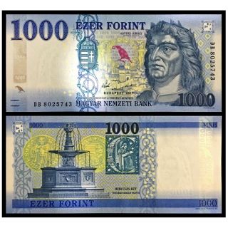 Unc Hungarian Banknote 1000 Huf Forint 1000 Ft Hungary Uncirculated