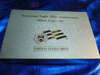 2006 American Eagle 20th Anniversary 3 - Piece Silver Dollar Set In Orig Govt Pkg
