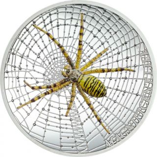 Cook Islands 2016 Magnificent Life Spider 2$ Silver 999 1oz Silver Coin