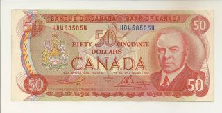Canada 1975 Bc - 51a $50 Lawson - Bouey 2 Letters Hd4585054 Vf Note