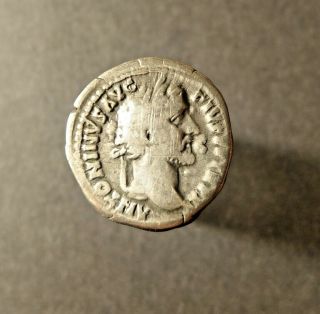 Silver Denarius Of Antoninus Pius.  Ancient Roman Coin 138 - 161 Ad