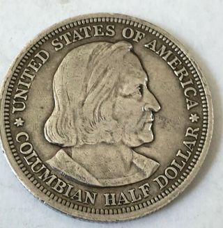 1893 Columbian Exposition Half Dollar 90 Silver 50c Coin