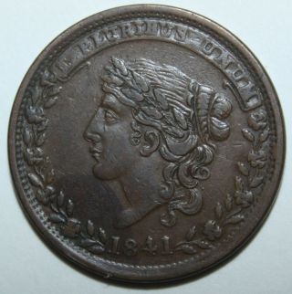 1841/1837 Hard Times Token Ht 62 Low 38 Drop Bentonian Currency 28mm