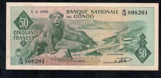 50 Francs From Congo 1962 Unc