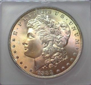 1888 Morgan Silver Dollar Icg Ms66,  Valued At $1,  100