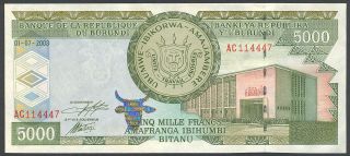 Burundi - 5000 Francs 2003 - Banknote Note - P 42b P42b (unc)