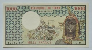 Chad - 1000 Francs - 1978 - Signature 8 - Pick 3b,  Xf,  Scarce.