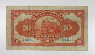 China.  Russo - Asiatic Bank,  1917 10 Rubles P - S476a Train VF ABN 2