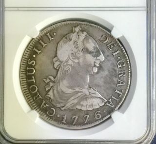 1776 Pts Pr Bolivia Silver 8 Real - Ngc Graded