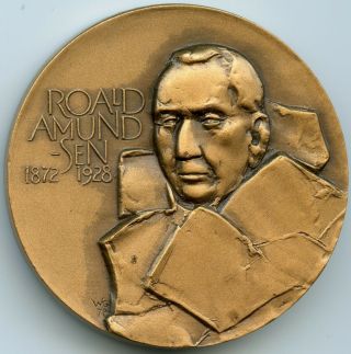 Norway Bronze Medal Roald Amundsen Polar Explorer 45mm 48gr