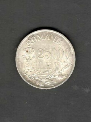 Romania 1946 25000 Lei Mihai I Silver