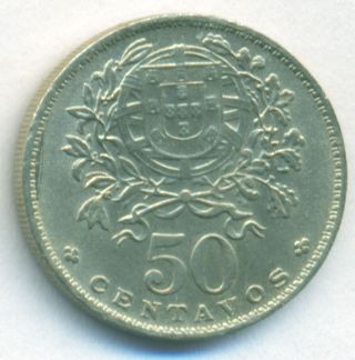 Portugal Coin 50 Centavos 1963 Copper - Nickel Km 577 Au