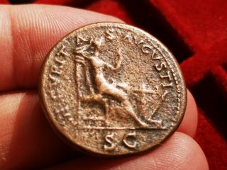 NERO AE Dupondius Securita Augusti Coin Roman Empire 3